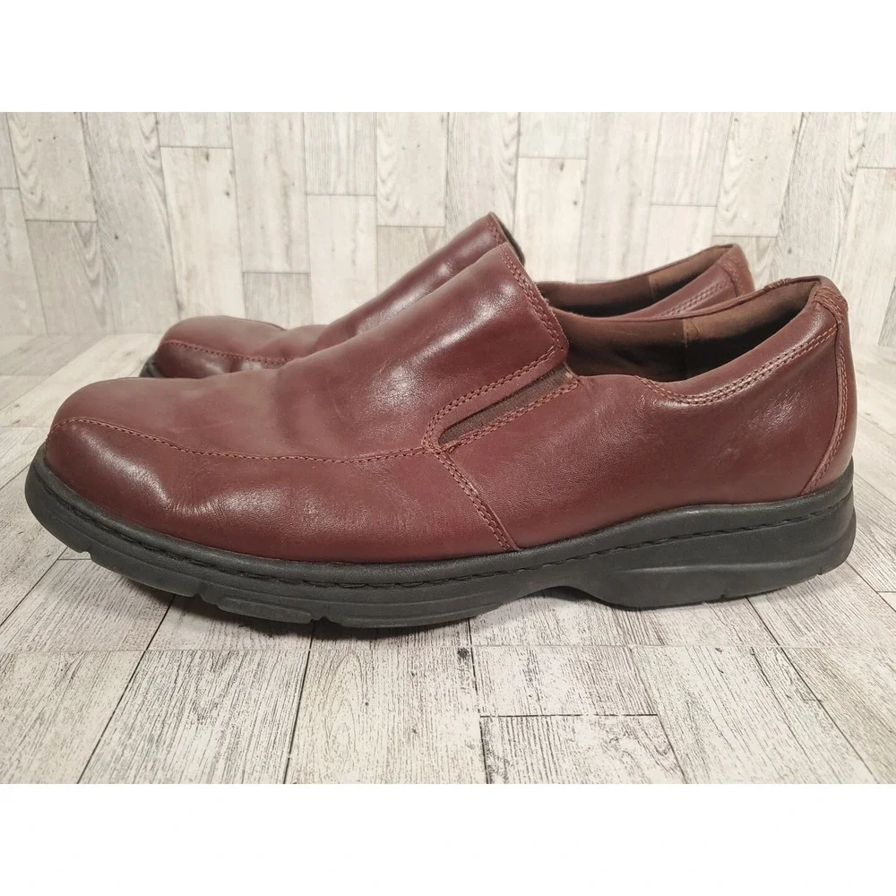 Dunham Mens Shoes Size 13 Brown Leather No Insoles Slip On DAA01BR